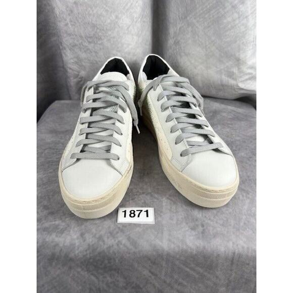 P448 "Thea" Sneaker in Galu w/Rhinestones (Cream/Gray) Sz US - 8.5, Eu - 39 - Picture 2 of 9